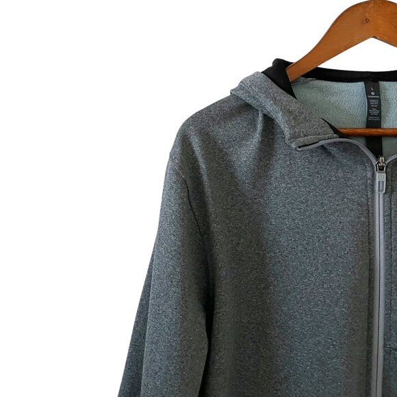 Lululemon Men's City Sweat Zip Hoodie Thermo In Heathered Light Cast Size L - Picture 3 of 16